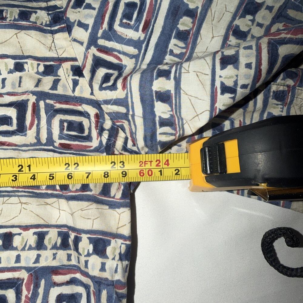 Vintage Burma Bibas Shirt Mens Large XL Multicolor Button Down Short Sleeve 90s - Picture 4 of 6